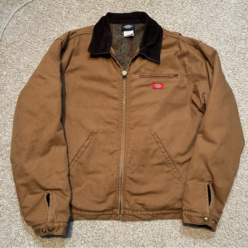 Vintage Dickies Detroit Jacket Men’s XL Brown Blanket Lined Corduroy Quilted